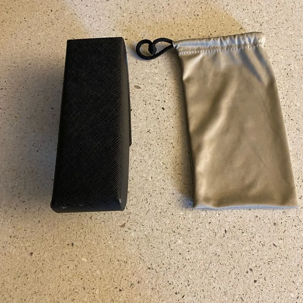 Giorgio Armani and Prada eyeglass cases